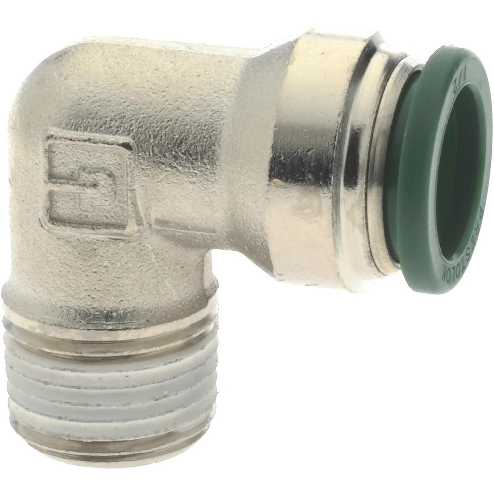 Parker W169PLPNS-8-6 Push-To-Connect Tube to Male & Tube to Male NPT Tube Fitting 90 &deg Male Elbow, 3/8" Thread, 1/2" OD