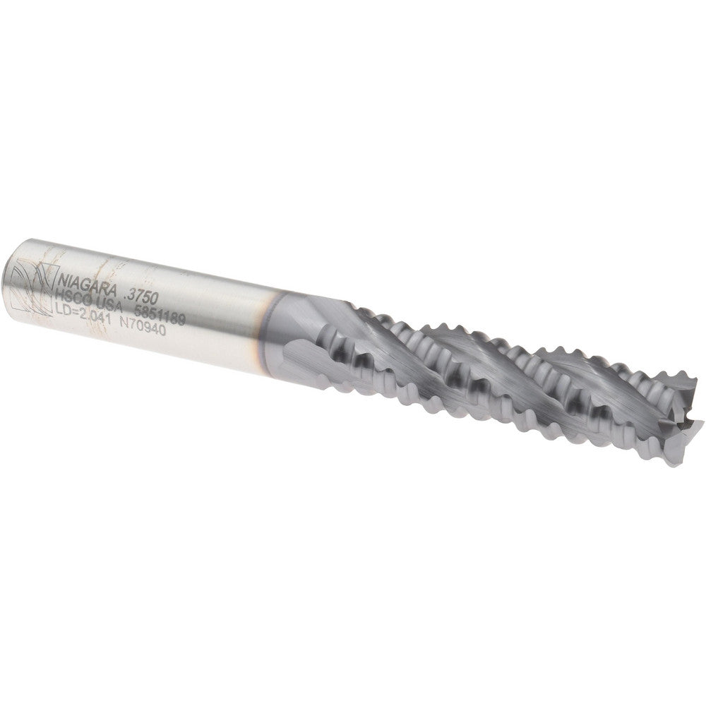 Seco 17013952 Roughing End Mill 3/8" Dia, 4 Flutes, Single End, Cobalt