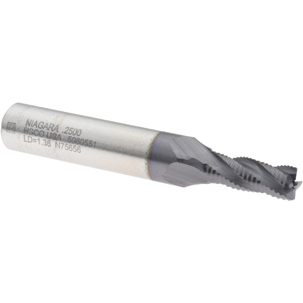 Seco 17014817 Roughing End Mill 1/4" Dia, 4 Flutes, Single End, Cobalt