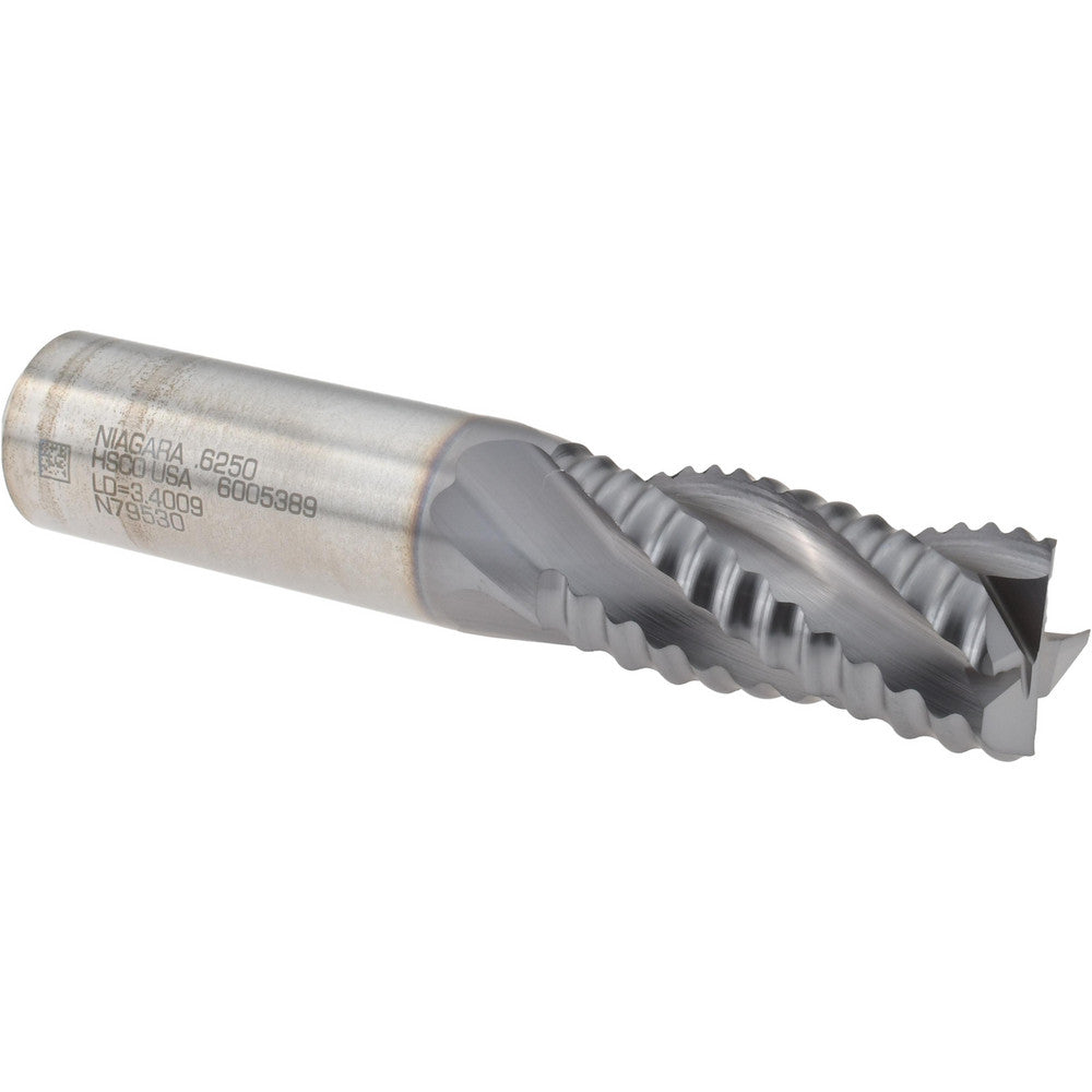 Seco 17015286 Roughing End Mill 5/8" Dia, 4 Flutes, Single End, Cobalt
