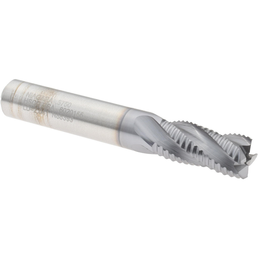 Seco 17016192 Roughing End Mill 3/8" Dia, 4 Flutes, Single End, Cobalt