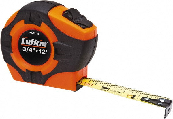 Lufkin PHV1312DN Tape Measure 12' Long, 3/4" Width, Yellow Blade