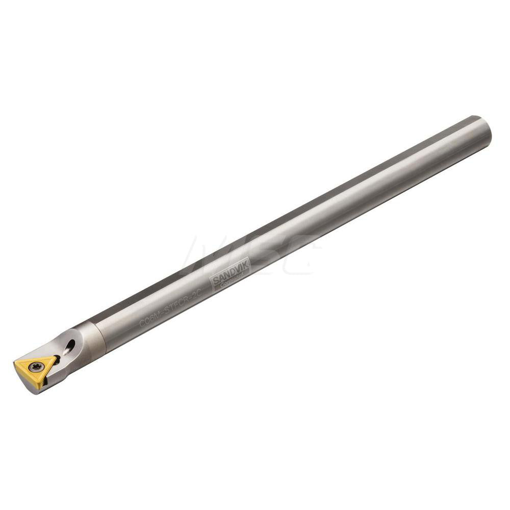 Sandvik Coromant 5726626 Indexable Boring Bar C06M-STFCR-2C, 1/2" Min Bore, Right Hand, 3/8" Shank Dia, 0 deg Lead, Solid Carbide