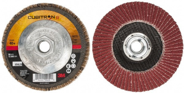 3M 7100049935 Flap Disc 5/8-11 Hole, 40 Grit, Ceramic, Type 29