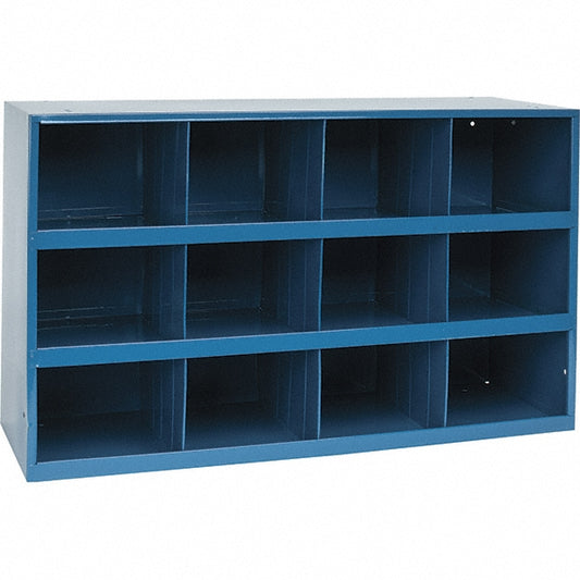 Durham 335-04-CLASSC Bin Shelving Bin Shelving Type Bin Shelving Unit with Openings  Bin Material Steel  Bin Size (WxDxH) 35-1/4 x 12-1/2 x 21  Number Of Bins 12  