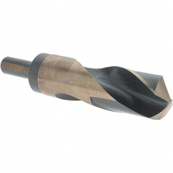 Rocky Mountain Twist Co. 95008762 Mechanics Drill Bit 1-1/8" Dia, 118 &deg Point, High Speed Steel, Weldon Shank, Split Point