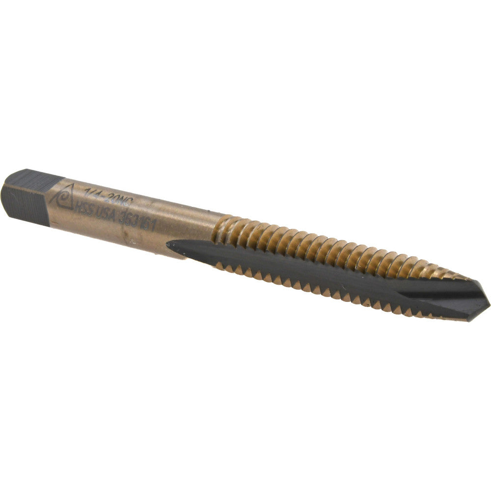 Morse Cutting Tool - Berkshire BDNA-20660 Spiral Point Tap 1/4-20, UNC, 2 Flutes, Plug, High Speed Steel, Bright Finish
