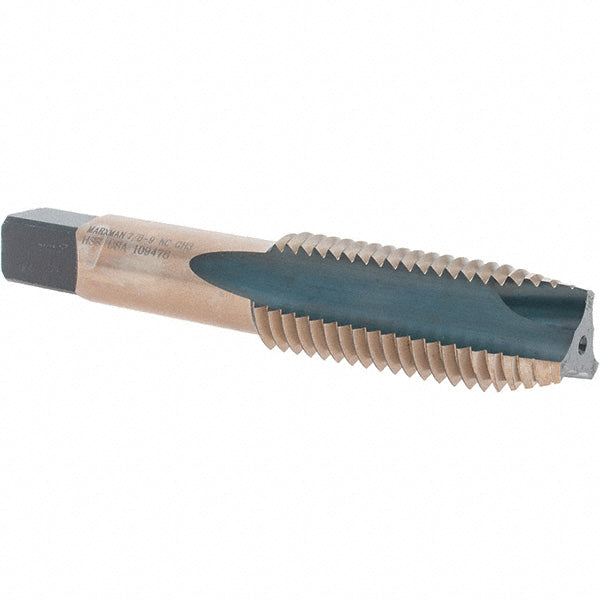 Morse Cutting Tool - Berkshire MX1020350 Spiral Point Tap 7/8-9, UNC, 3 Flutes, Plug, High Speed Steel, Bright Finish
