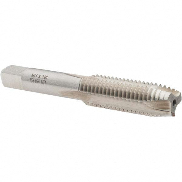 Norseman Drill & Tool 19981 Spiral Point Tap M14x2 Metric Coarse, 3 Flutes, Plug Chamfer, HSS
