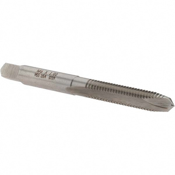 Norseman Drill & Tool 19931 Spiral Point Tap M6x1 Metric Coarse, 2 Flutes, Plug Chamfer, HSS