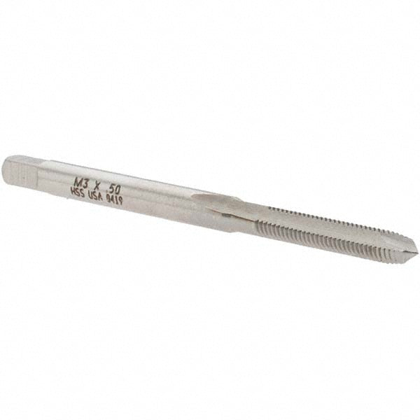 Norseman Drill & Tool 27360 Spiral Point Tap M3x0.50 Metric Coarse, 2 Flutes, Plug, High Speed Steel