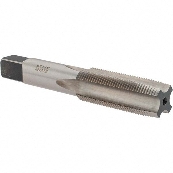Norseman Drill & Tool 19731 Straight Flute Tap M20x1.5 Metric Fine, 4 Flute, Taper Chamfer, High-Speed Steel, Bright/Uncoated Finish