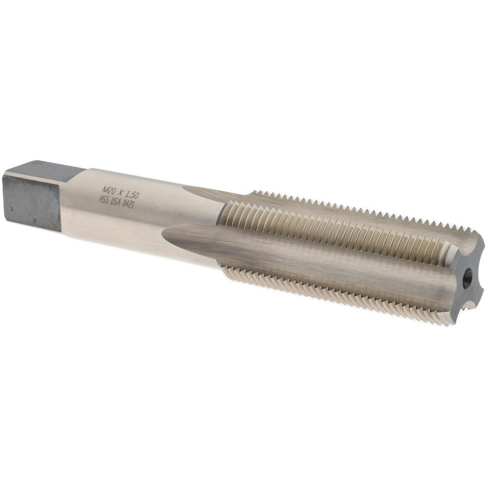 Norseman Drill & Tool 19711 Straight Flute Tap M20x1.5 Metric Fine, 4 Flute, Bottoming Chamfer, High-Speed Steel, Bright/Uncoated Finish