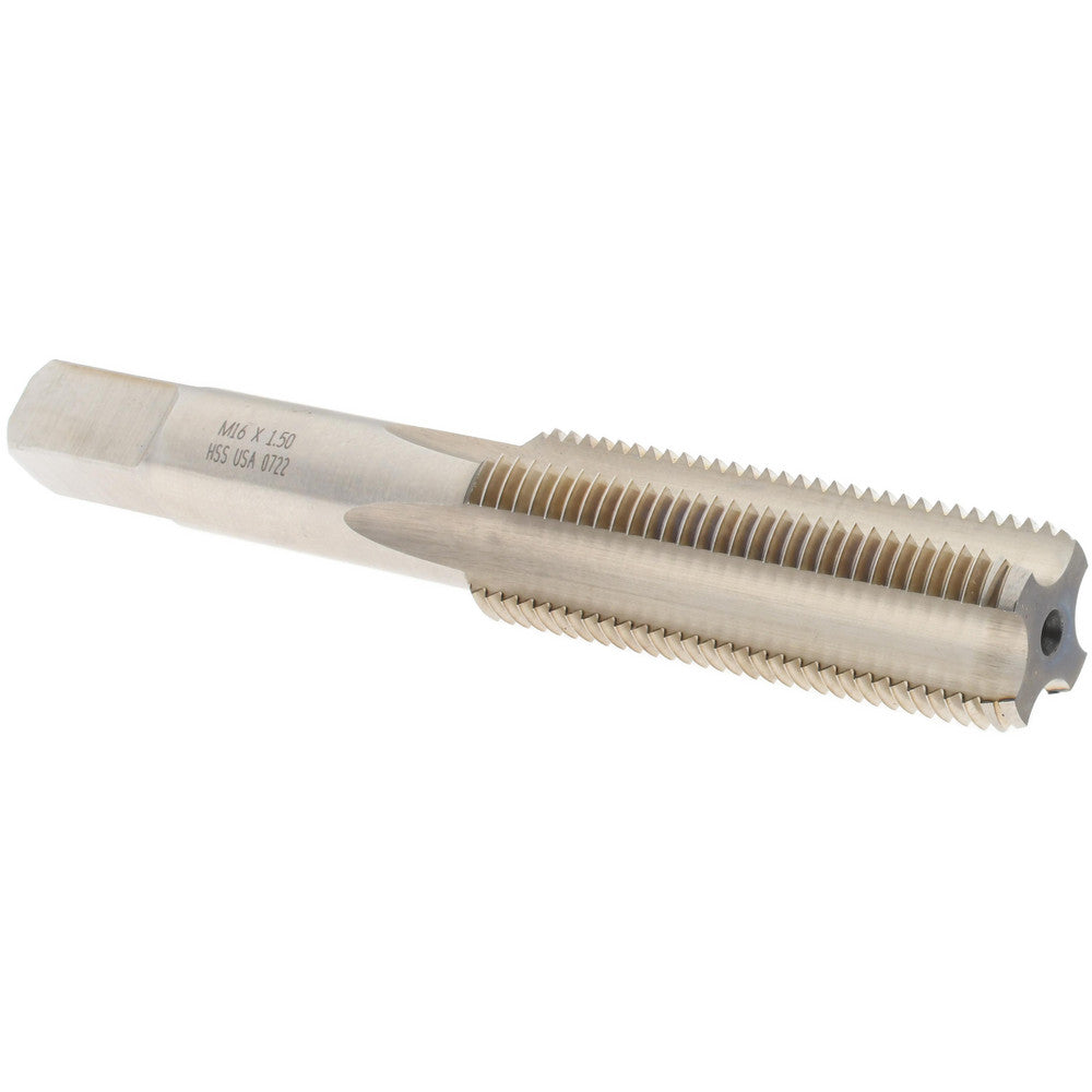 Norseman Drill & Tool 19591 Straight Flute Tap M16x1.5 Metric Fine, 4 Flute, Bottoming Chamfer, High-Speed Steel, Bright/Uncoated Finish