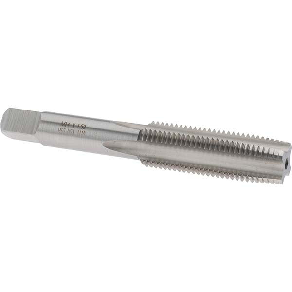 Norseman Drill & Tool 19551 Straight Flute Tap M14x1.5 Metric Fine, 4 Flute, Taper Chamfer, High-Speed Steel, Bright/Uncoated Finish