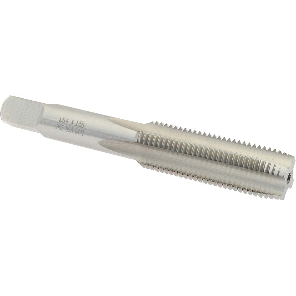 Norseman Drill & Tool 19541 Straight Flute Tap M14x1.5 Metric Fine, 4 Flute, Plug Chamfer, High-Speed Steel, Bright/Uncoated Finish