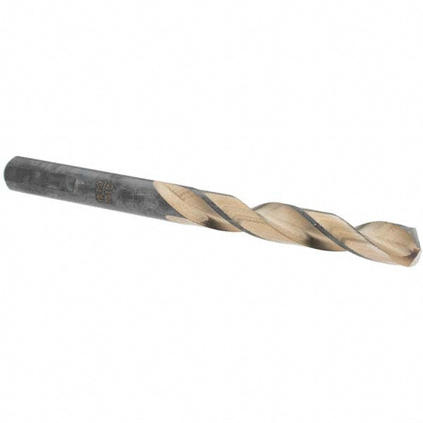 Barnes Distribution D20917-1 Mechanics Drill Bit 21/64" Dia, 135 &deg Point, High Speed Steel, Weldon Shank, Split Point