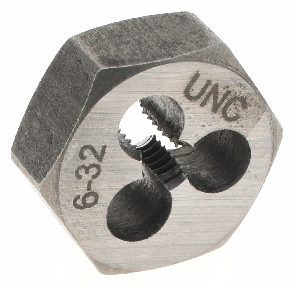 Value Collection 765 6-32 Hex Rethreading Die #6-32, Right Hand, Carbon Steel