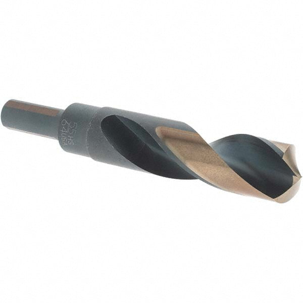 Rocky Mountain Twist Co. 95008751 Mechanics Drill Bit 55/64" Dia, 135 &deg Point, High Speed Steel, Weldon Shank, Split Point