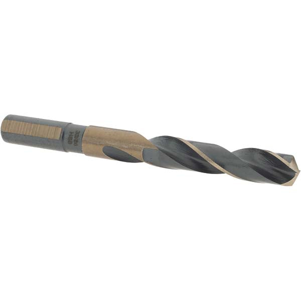 Barnes Distribution -20950-1 Mechanics Drill Bit 33/64" Dia, 135 &deg Point, High Speed Steel, Weldon Shank, Split Point