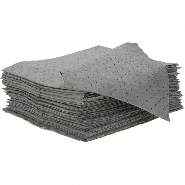 Brady SPC Sorbents UNHWPAD Sorbent Pad For Universal Use, 15" Wide, 18" Long, 19.45 gal, Gray
