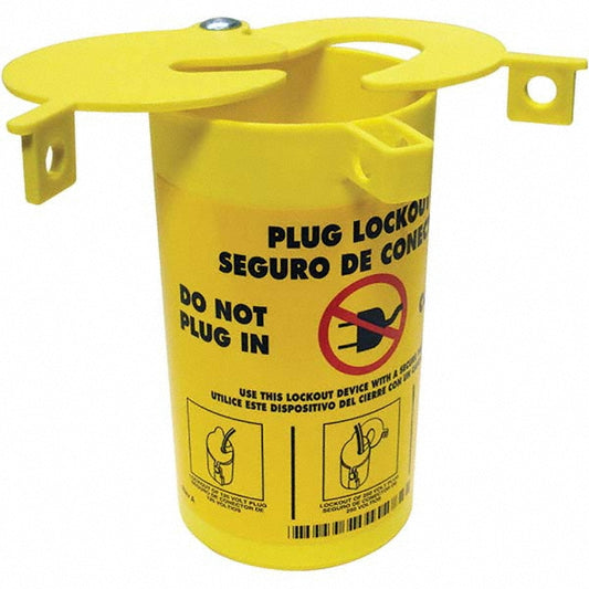 Brady 45842 Plug Lockout 1 Padlock, Plastic, 1/4" Max Cord Dia