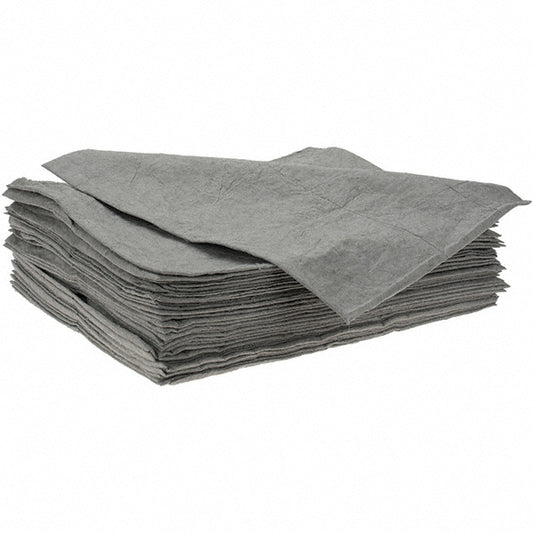 Brady SPC Sorbents MXU1000 Sorbent Pad Universal Use, 15" Wide, 19" Long, 27 gal, Gray