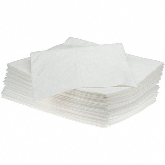 Brady SPC Sorbents MXO1000 Sorbent Pad Oil Only Use, 15" Wide, 19" Long, 26 gal, White