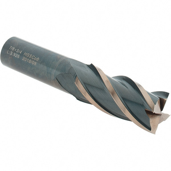 Value Collection -20550-14 Square End Mill 7/8" Dia, 1-7/8" LOC, 4 Flutes, High Speed Steel