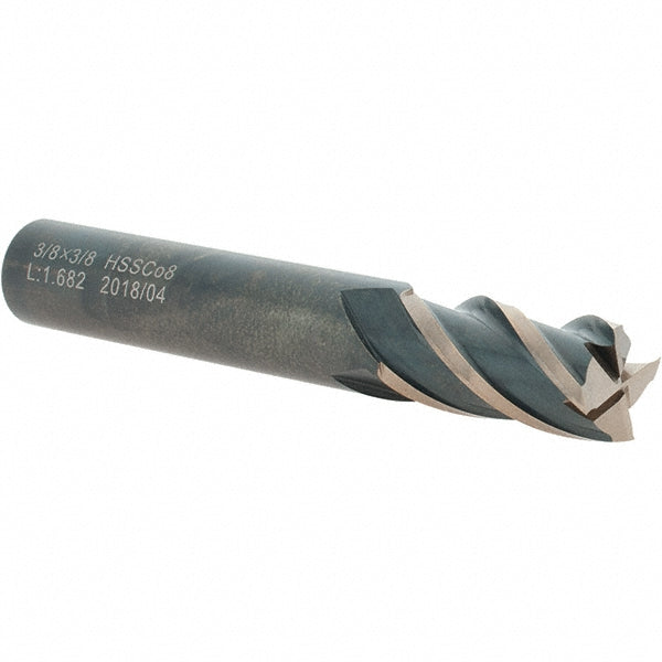 Value Collection -20550-6 Square End Mill 3/8" Dia, 3/4" LOC, 4 Flutes, High Speed Steel