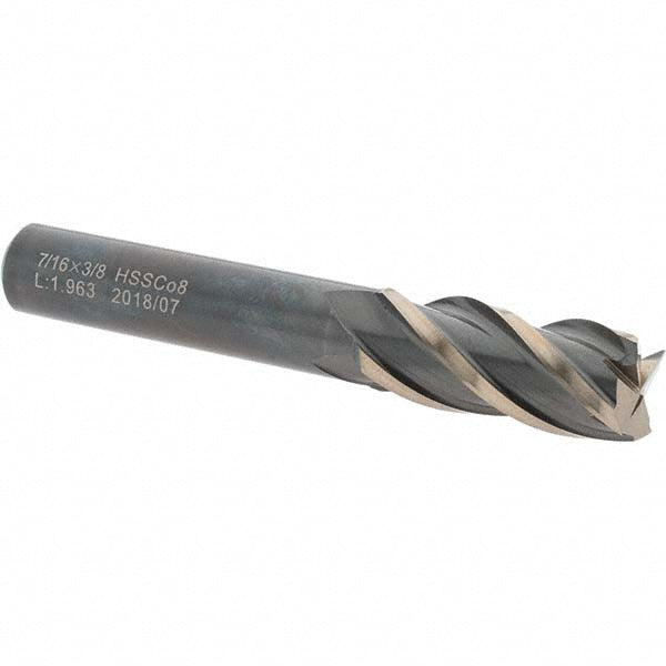 Value Collection -20550-7 Square End Mill 7/16" Dia, 1" LOC, 4 Flutes, High Speed Steel