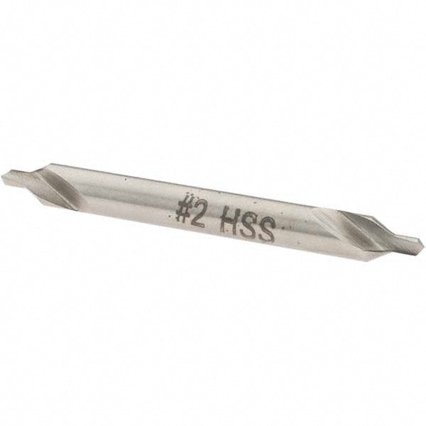 Value Collection -22269-2 Combo Drill & Countersink #2, 3/16" Body Dia, 60°, High Speed Steel