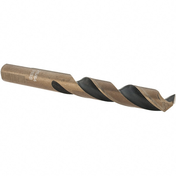 Import BDNA--20921-1 Mechanics Drill Bit 25/64" Dia, 135 &deg Point, High Speed Steel, Weldon Shank, Split Point