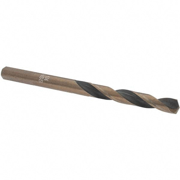 Import BDNA--20912-1 Mechanics Drill Bit 1/4" Dia, 135 &deg Point, High Speed Steel, Weldon Shank, Split Point