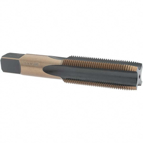 Import BDNA--20781-1 Straight Flute Tap 1-14 UNS, 4 Flutes, Gold/Oxide Coated