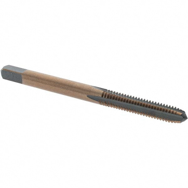 Import BDNA-20703 Straight Flute Tap #8-32 UNC, 4 Flutes, Plug, High Speed Steel, Gold/Oxide Coated