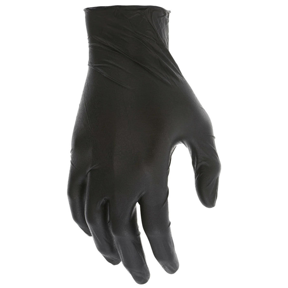 MCR Safety 6060M Disposable Glove Series Nitrishield Stealth, Size Medium, 3.7 mil, Not Coated, Nitrile, Food Grade, Powder-Free