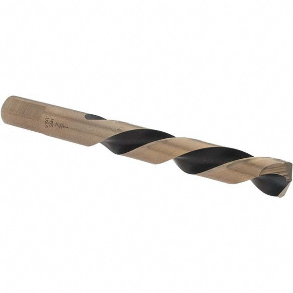 Norseman Drill & Tool 93082 Mechanics Drill Bit 1/2" Dia, 135 &deg Point, High Speed Steel, Weldon Shank, Split Point