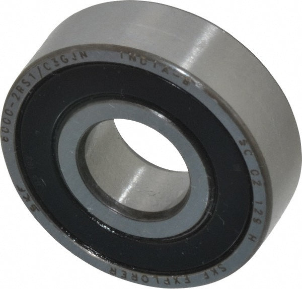 SKF 6000 2RSJEM Deep Groove Ball Bearing 26 mm OD, Double Seal
