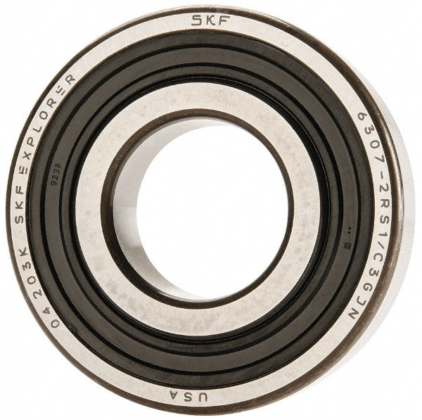 SKF 6307 2RSJEM Deep Groove Ball Bearing 80 mm OD, Double Seal