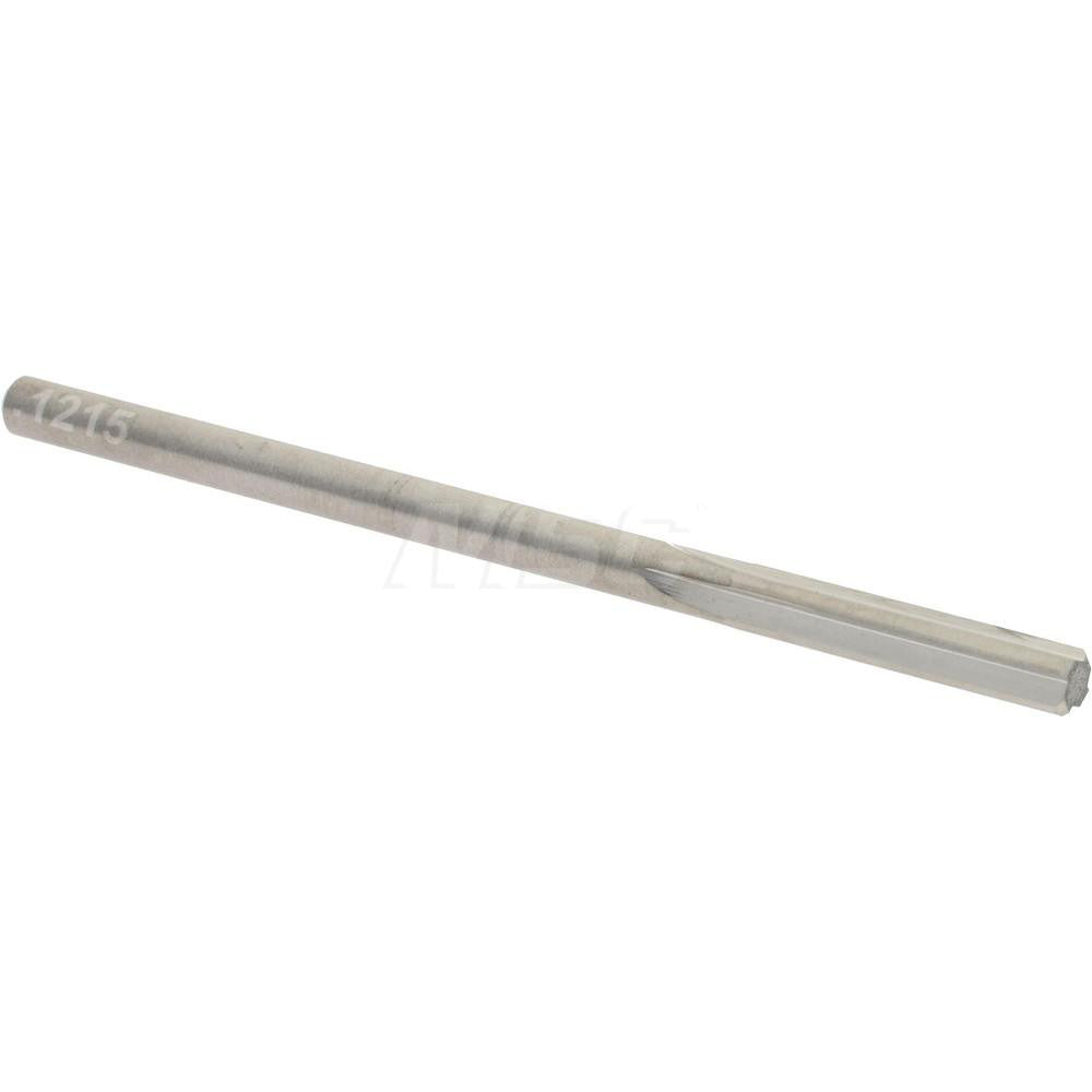 Hertel 45674728 Chucking Reamer 0.1215" Dia, 2-1/4" OAL, 5/8" Flute Length, Straight Flute, Straight-Cylindrical Shank, Solid Carbide