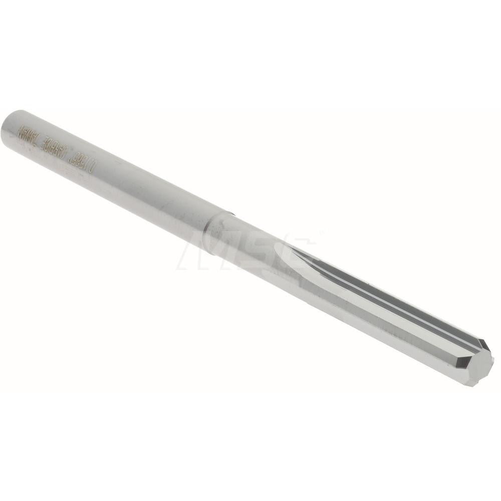 Hertel 45674850 Chucking Reamer 0.1565" Dia, 2-1/2" OAL, 3/4" Flute Length, Straight Flute, Straight-Cylindrical Shank, Solid Carbide