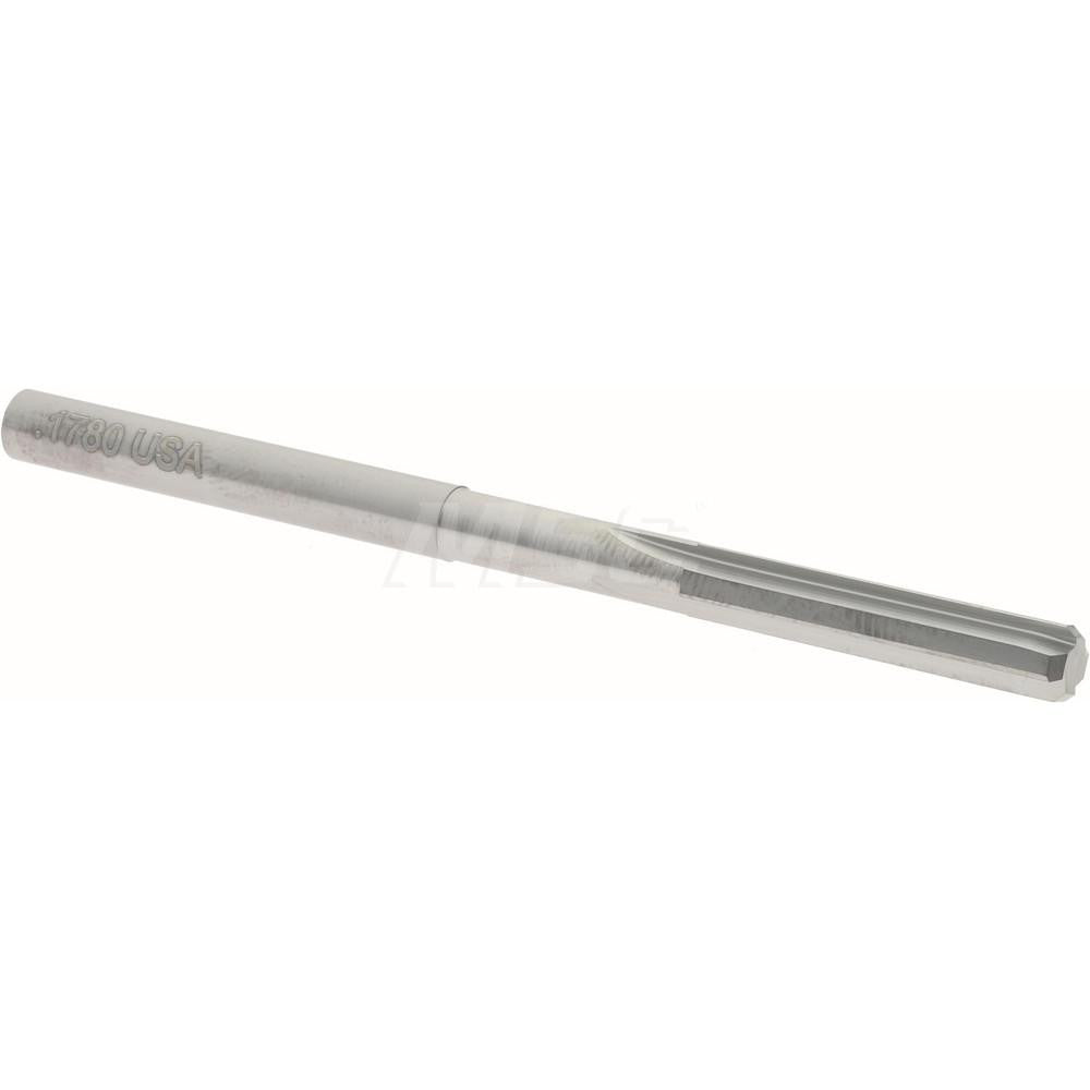 Hertel 45674991 Chucking Reamer 0.1780" Dia, 2-3/4" OAL, 7/8" Flute Length, Straight Flute, Straight-Cylindrical Shank, Solid Carbide