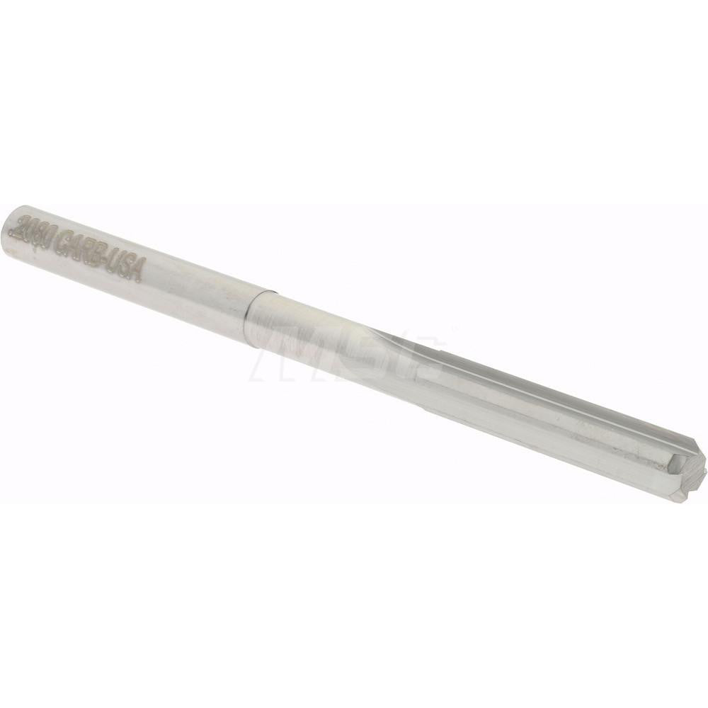 Hertel 45675253 Chucking Reamer 0.2080" Dia, 3" OAL, 1" Flute Length, Straight Flute, Straight-Cylindrical Shank, Solid Carbide