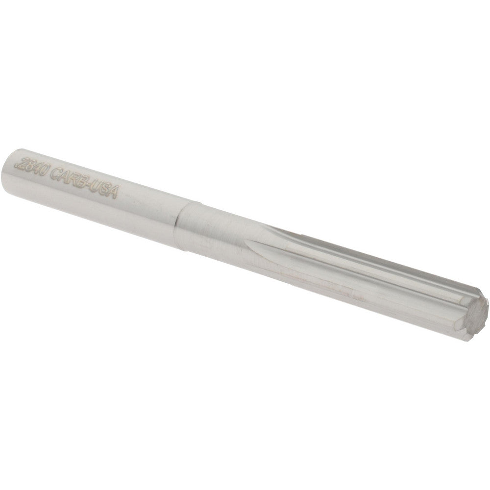 Hertel 45675808 Chucking Reamer 0.2840" Dia, 3-1/4" OAL, 1-1/8" Flute Length, Straight Flute, Straight-Cylindrical Shank, Solid Carbide