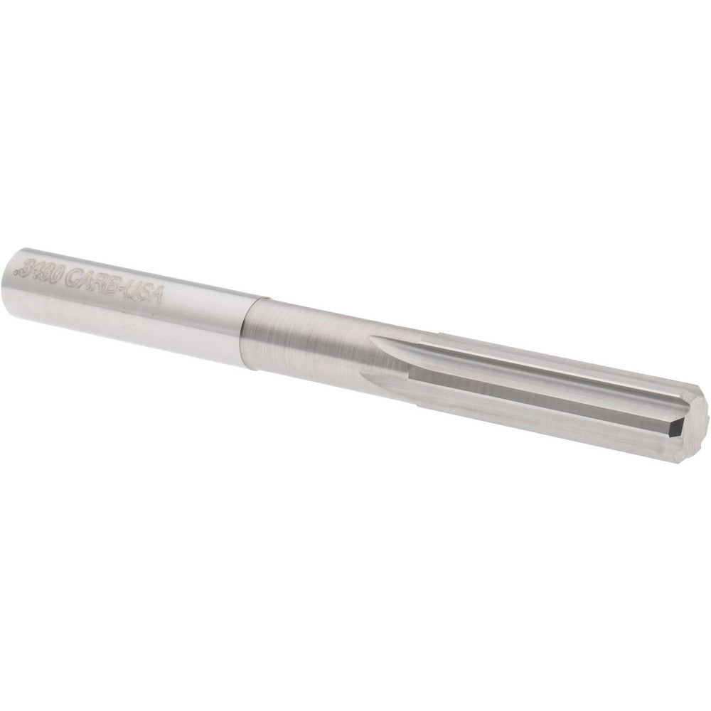 Hertel 45676269 Chucking Reamer 0.3430" Dia, 3-1/2" OAL, 1-1/4" Flute Length, Straight Flute, Straight-Cylindrical Shank, Solid Carbide