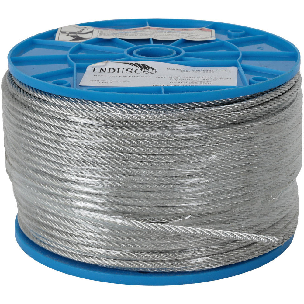 Value Collection WS-MH-WIRE-048 3/16" Dia, Galvanized Steel Wire Rope