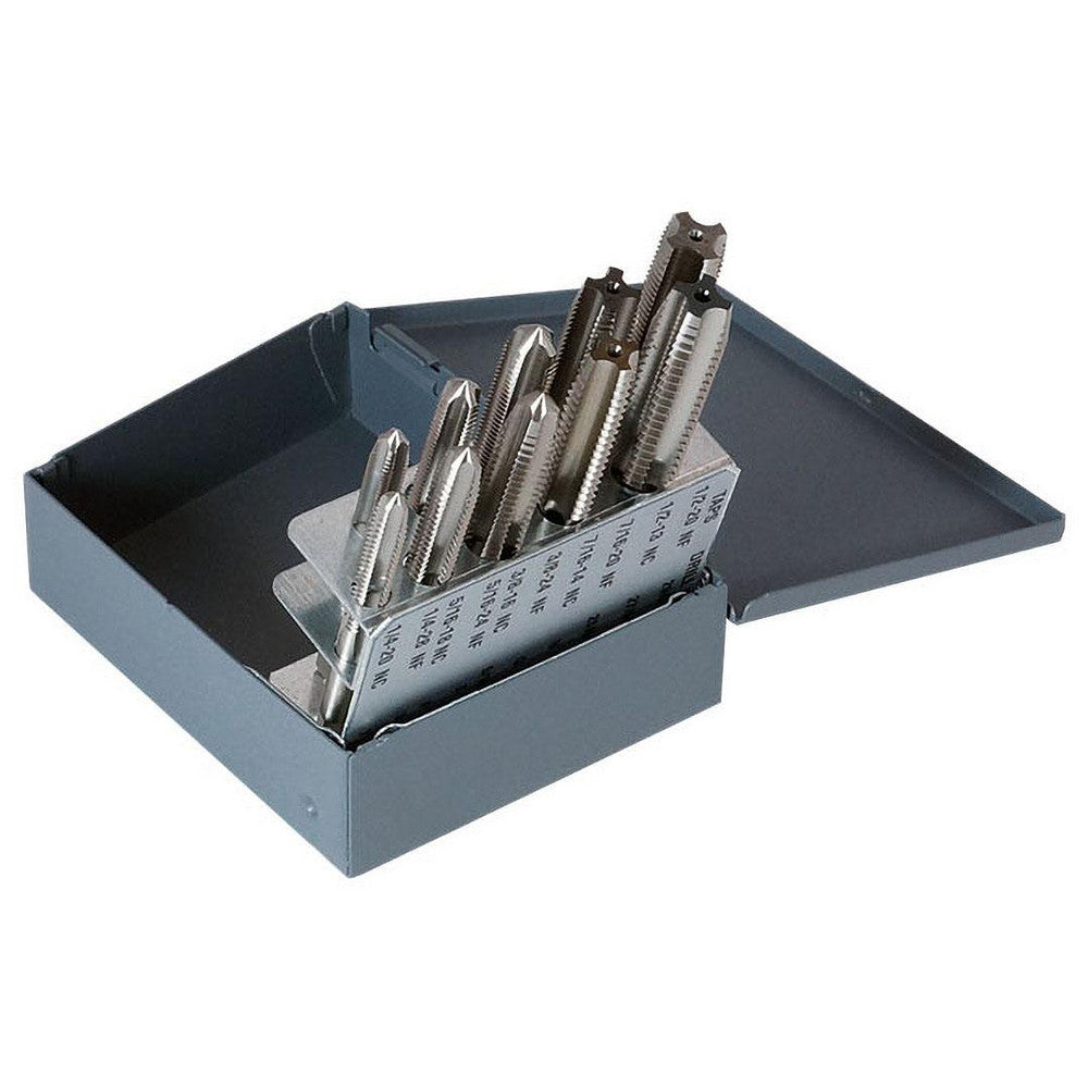 Cleveland C55090 Tap Set 1/4-20 to 1/2-20, 4 Flute, Plug, High Speed Steel, Bright Finish
