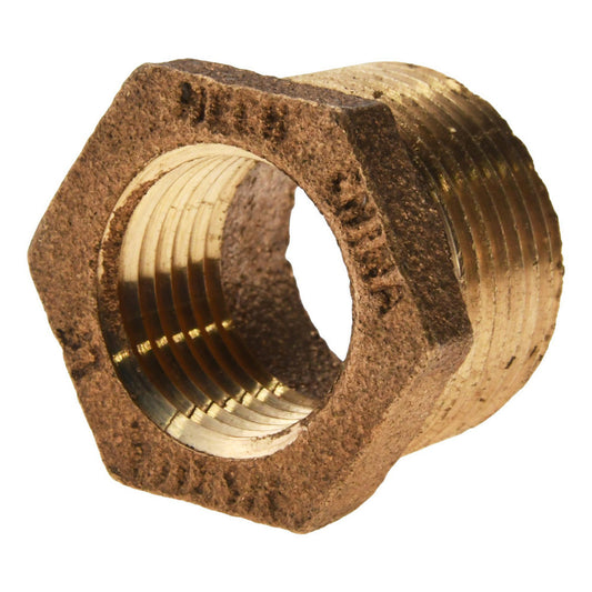 Value Collection 455-043NL Brass Pipe Bushing 3/4 x 1/2" Fitting, MPT, Class 125