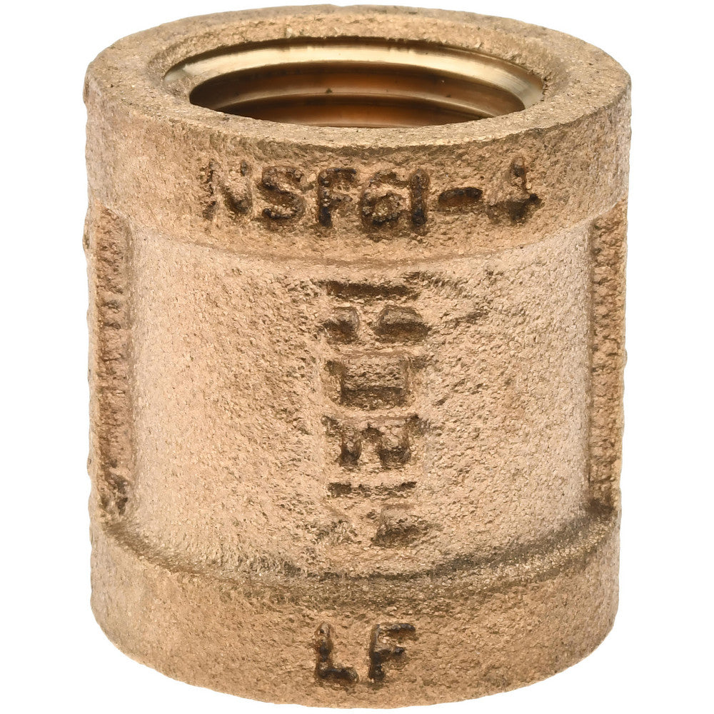 Value Collection 454-003NL Brass Pipe Coupling 1/2" Fitting, MPT, Class 125